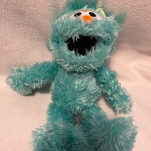 Rare Sesame Street Teal Plush Monster